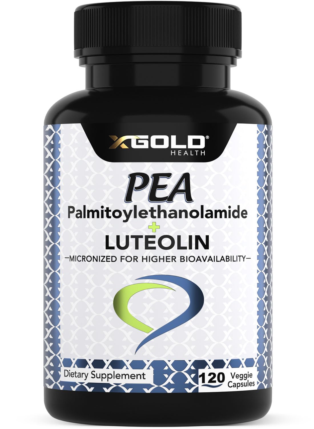 Palmitoylethanolamide 630 mg + Luteolin Standardized 98%- Micronized Pea 99% Highly Purified and Bioavailable - Made in USA - Supplement for Men and Women - 120 Veggie Capsules X Gold Health buy supplements canada