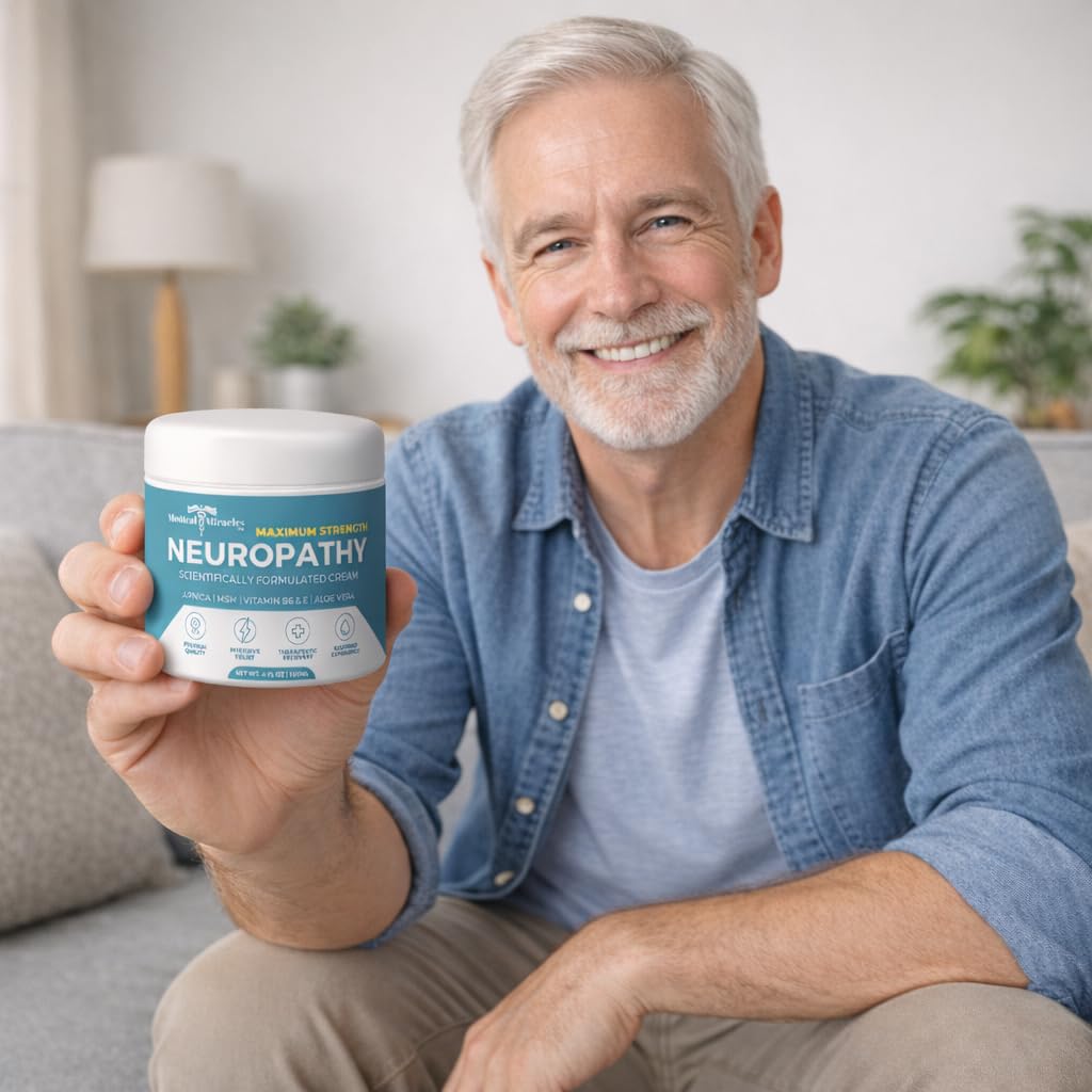 Medical Miracles Neuropathy Cream | Nerve Therapy Max-Potency Relief Cream for Feet, Hands, Legs, and Toes - Enriched with Arnica, Vitamin B6, Aloe Vera, MSM - Crafted for Exceptional Relief 4oz Medical Miracles buy supplements canada