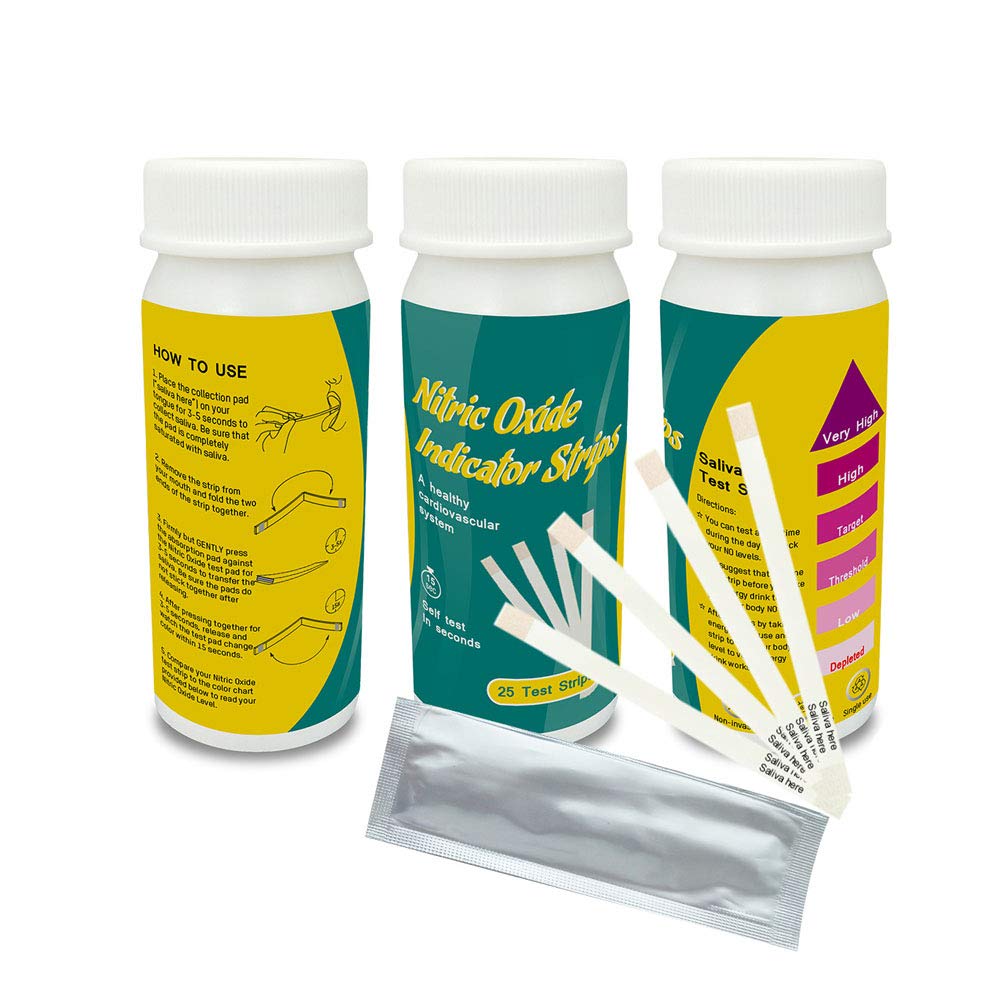 Nitric Oxide Test Strips [25strips]- Nitric Oxide Indicator Strips Work by Measuring The TONNYLAB buy supplements canada