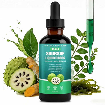 CORTISOL REGULATE Soursop Liquid Drops, 10-in-1 Blend with Sea Moss, Moringa, Turmeric, Black Seed Oil, Oregano, and More, 2 fl oz (1 Pack) CORTISOL REGULATE buy supplements canada