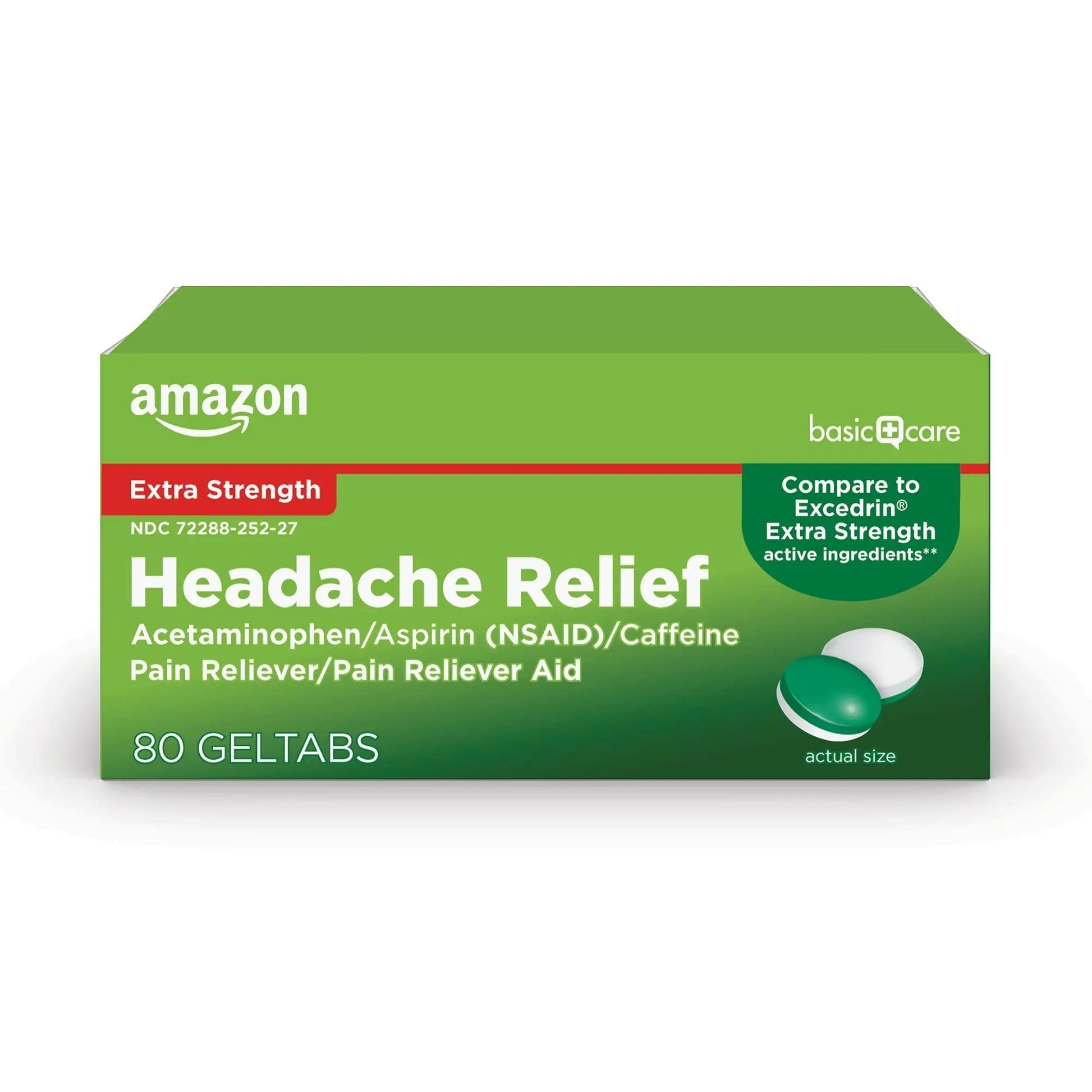 Amazon Basic Care Extra Strength Headache Relief Geltabs, Pain Reliever for Arthritis, Menstrual Pain and Cramps, 80 Count Amazon Basic Care buy supplements canada