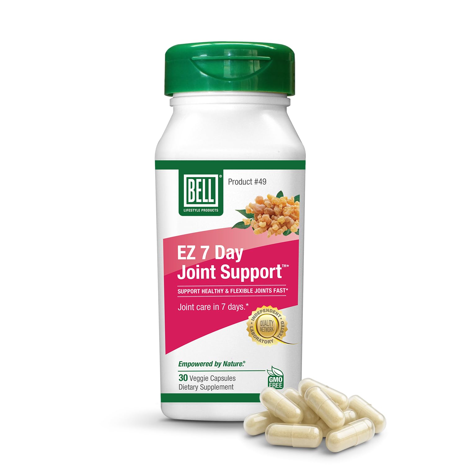 Bell EZ 7 Day Joint Support ™ -Fast-Acting, Once-Daily Joint Health Supplement – Helps Relieve Knee Pain, Swelling & Supports Muscle Recovery – Vegan – 30 Capsules Bell buy supplements canada