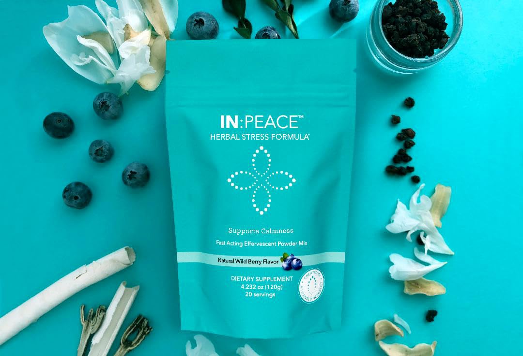 In:TotalWellness IN:Peace Herbal Calming Formula. 20 Serving Pouch, Wild Berry Flavor. 9 Herb Antioxidant + Adaptogen Blend. Clinically Proven Ingredients. Crafted by a Licensed Herbalist INTotalWellness buy supplements canada