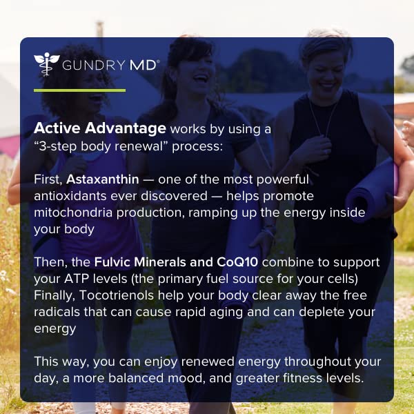 Gundry MD® Active Advantage Astaxanthin and CoQ10 Supplement to Support Energy, Strength and Metabolism, 30 Count Gundry MD buy supplements canada