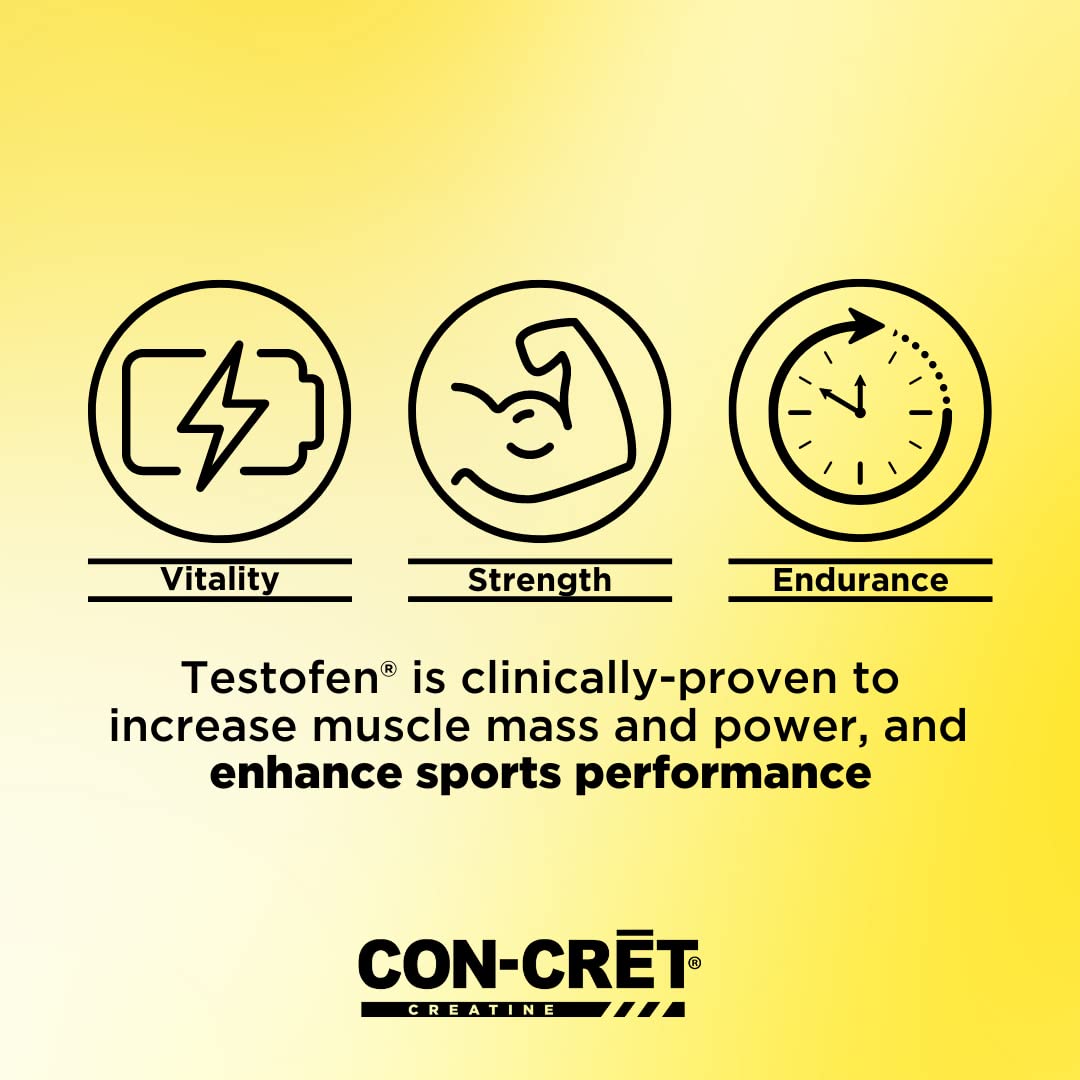 CON-CRET®+ Test, CON-CRET® Patented Creatine HCl Now with Testofen®, Boost Testosterone Levels, 60 Capsules CON-CRET buy supplements canada