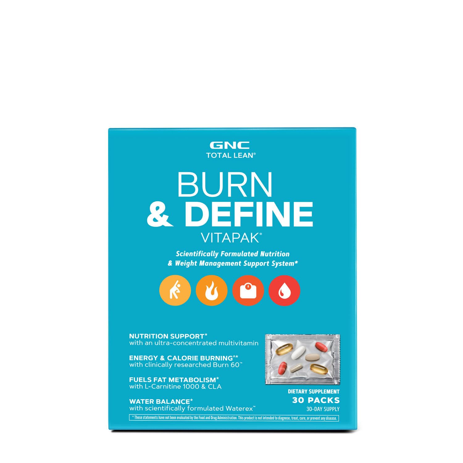 GNC Total Lean Total Lean Burn & Define VitaPak - 30 Vitapaks GNC buy supplements canada