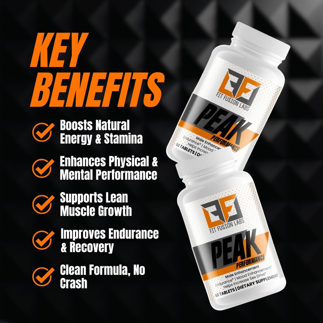Fit Fusion Labs Peak Performance Natural Male Enhancement & Energy Booster – Tongkat Ali, Maca, Zinc & Ginseng – Supports Stamina, Strength & Recovery – 60 Tablets Fit Fusion Labs buy supplements canada