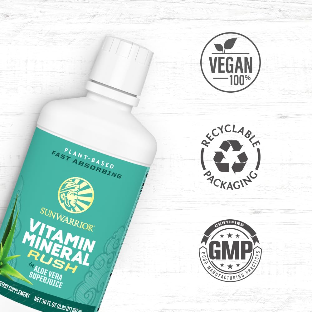 Sunwarrior Liquid Multivitamin Supplements & Minerals Vegan Plant-Based with Aloe Vera for Men and Women | Energy & Immune Support Gluten Sugar Dairy Free | 30 Fl Oz Sunwarrior buy supplements canada