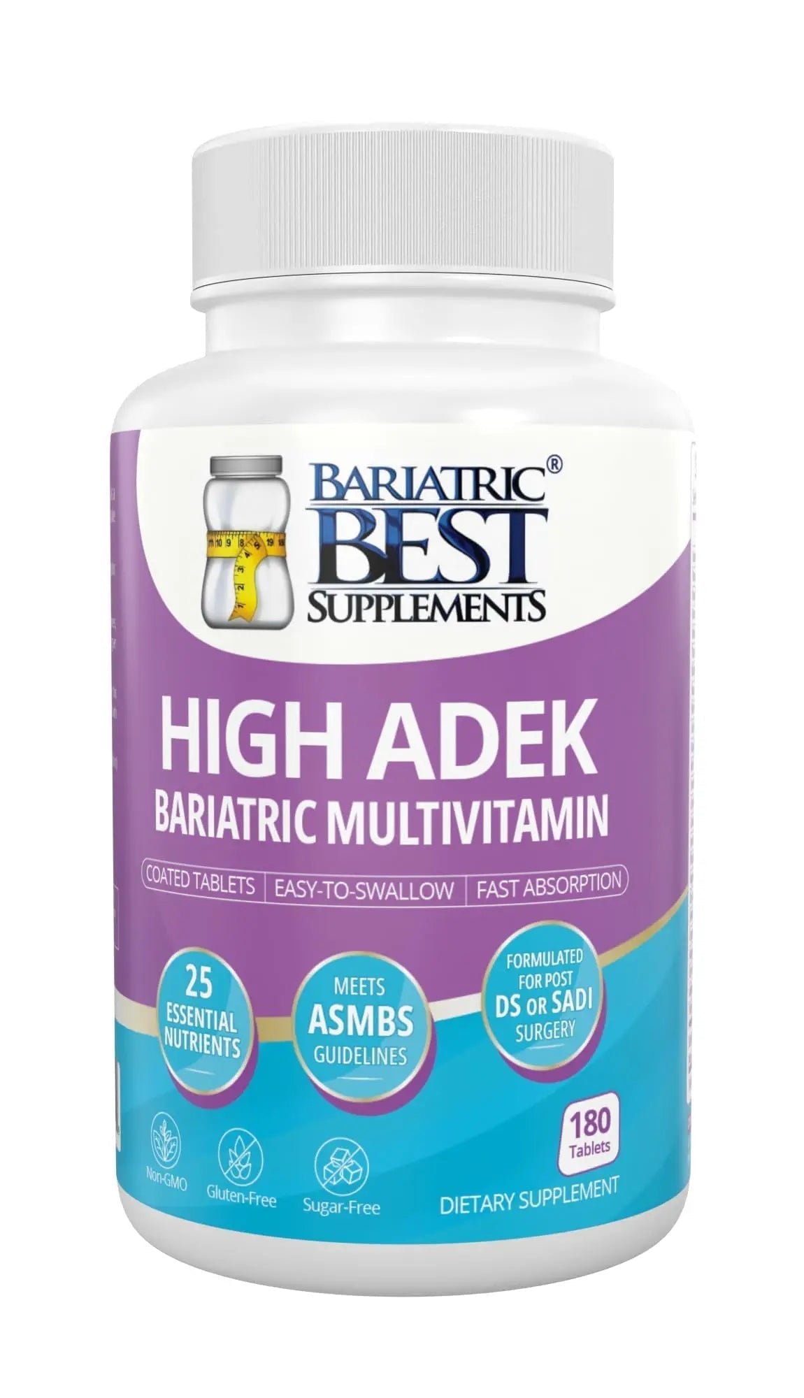 High A D E K Bariatric Multivitamin for Post DS/SADI Surgery, 25 Essential Nutrients for Post-Weight Loss Surgery, 180 Tablets Bariatric Best Supplements buy supplements canada