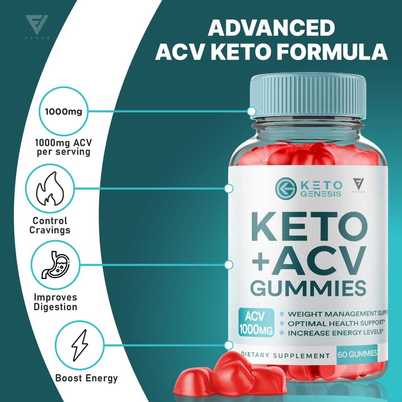 (2 Pack) Keto Genesis Keto ACV Gummies Advanced Weight Loss, Ketogenesis Keto Fyvus buy supplements canada