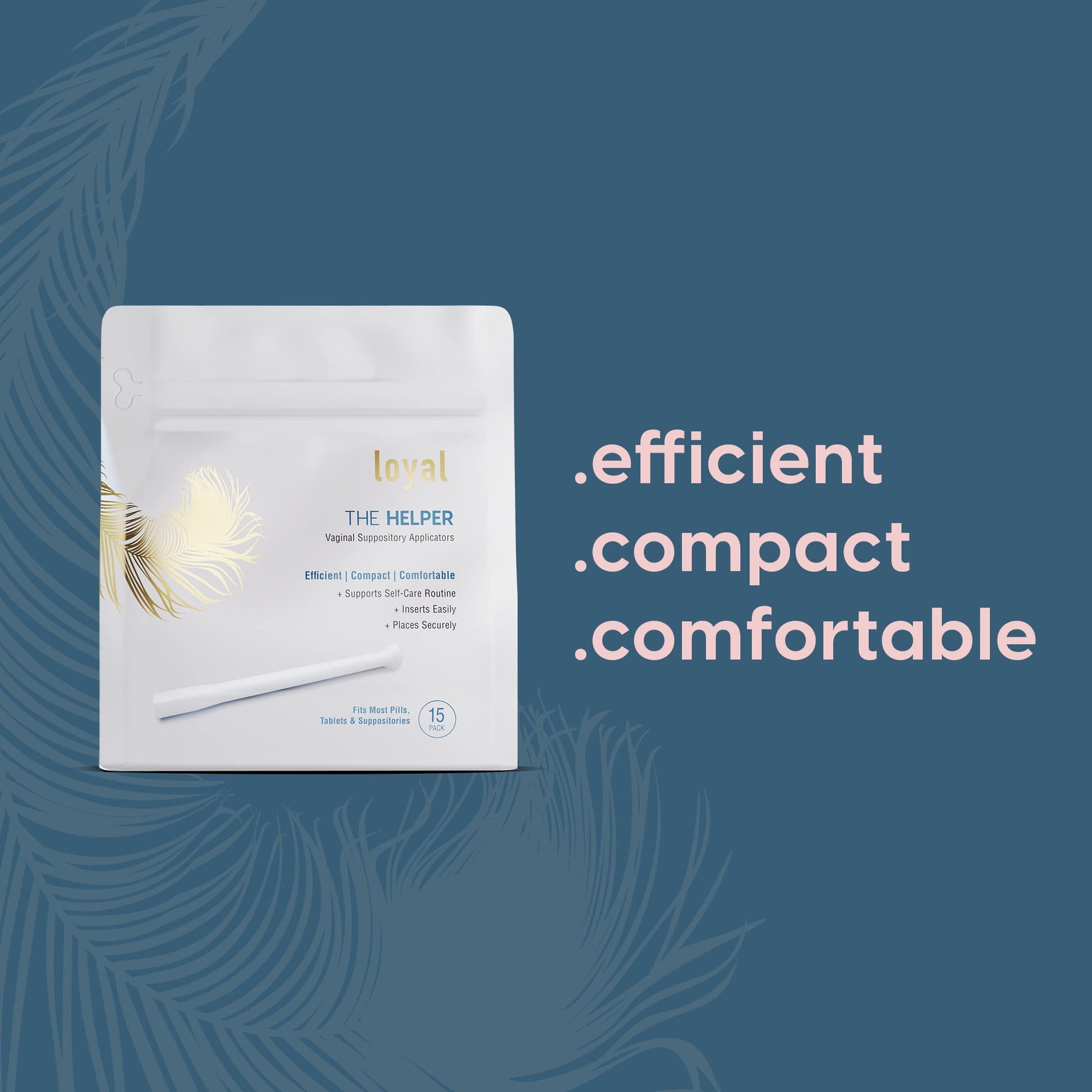 Loyal The Helper Suppository Applicators | Efficient | Compact | Comfortable | Fits Most Brands, Pills, Tablets and Boric Acid Suppositories (30-Pack) Loyal buy supplements canada