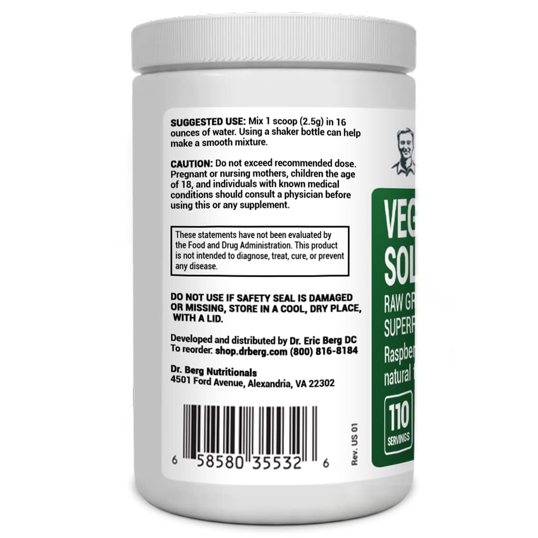 Dr. Berg's (Veggie Solution) Organic Super Greens Powder w/Spirulina - Raw Green Dr. Berg Nutritionals buy supplements canada