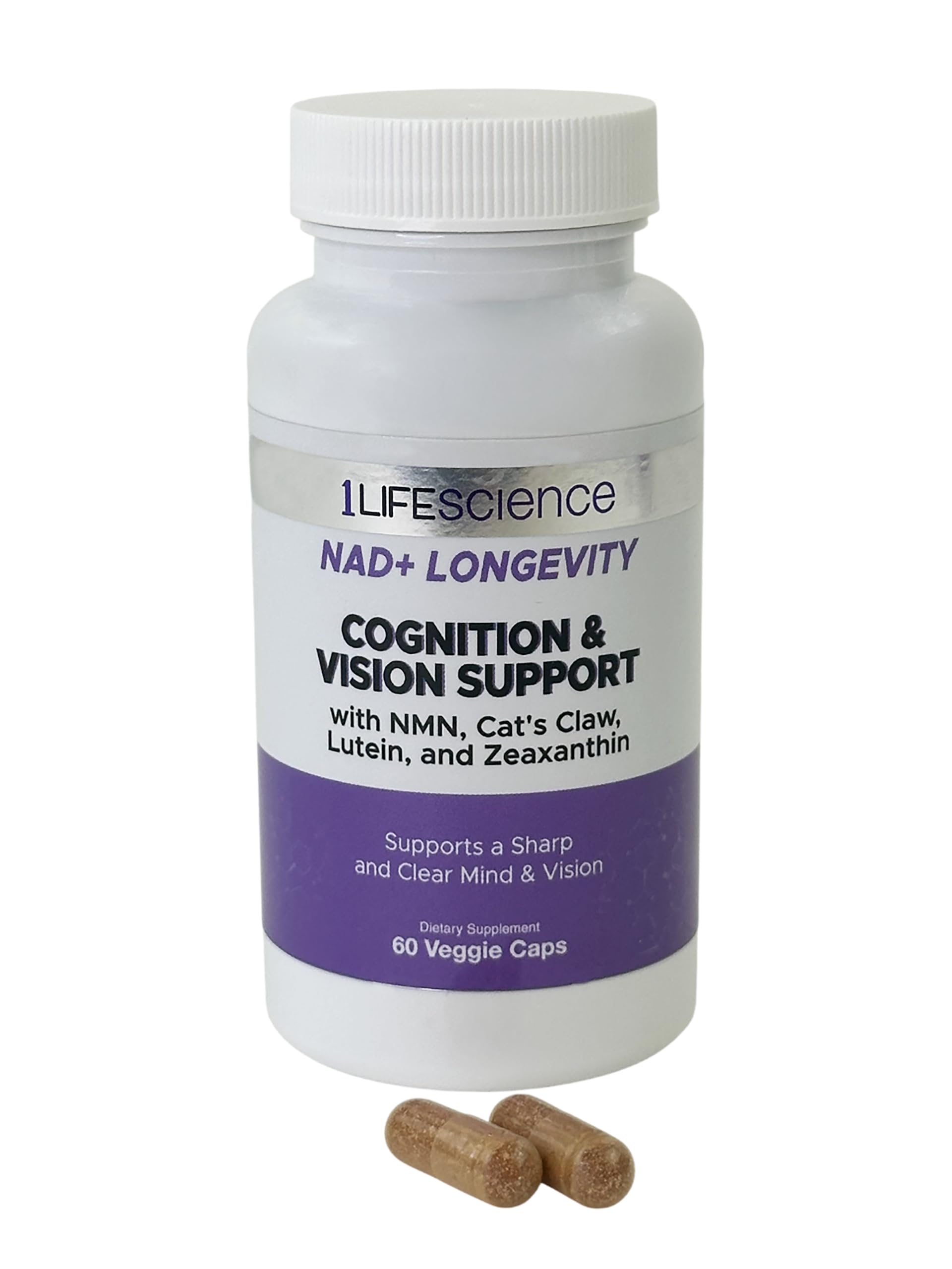 1LifeScience Cognition & Vision Support Supplement – NMN, Lion’s Mane, Cat’s Claw, Apigenin, PQQ & Lutein – NAD+ Support Formula – cGMP Made in USA – 60 Caps 1LifeScience buy supplements canada