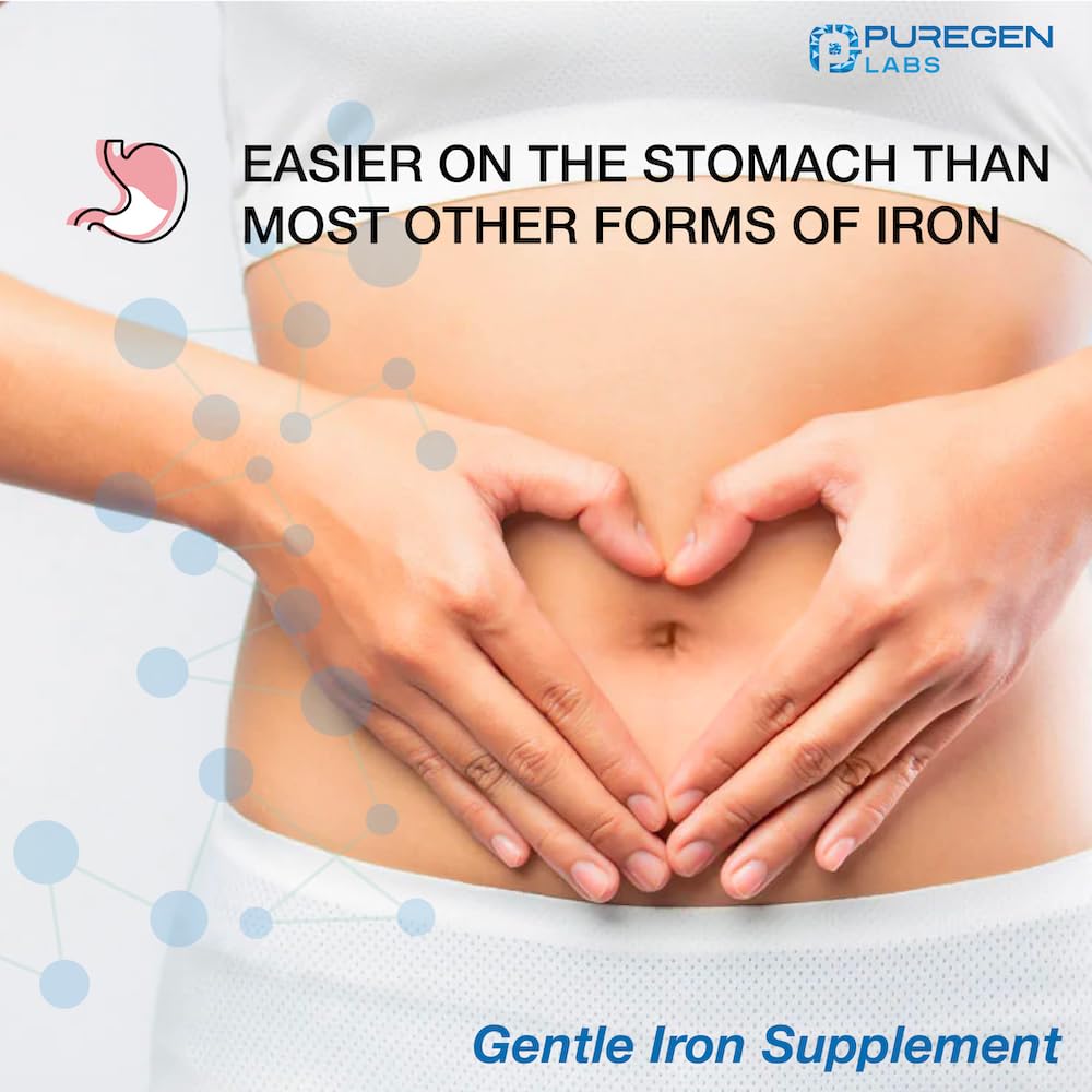 Puregen Labs Ferrous Gluconate 324 mg [High Potency] Iron Supplement, Gentle on Stomach - 100 Tablets P Puregen Labs buy supplements canada