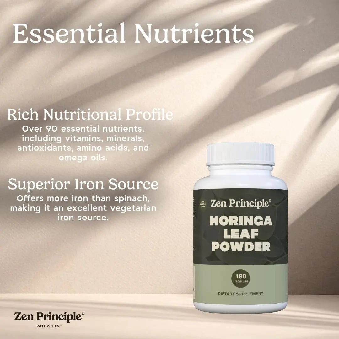 Zen Principle Organic Moringa Oleifera. Ultra-Premium. Provides an All Natural Energy Boost and Multi-Vitamin Zen Principle buy supplements canada