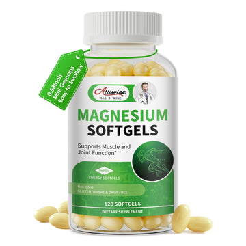 Magnesium Glycinate 500mg Softgels Supplement, Small Easy to Swallow Magnesium Gelcaps High Absorption for Night Leg&Sleep Support, Muscle&Bone, Calm, Non GMO, 120 Gelcaps, 60 Day Supply Alliwise buy supplements canada
