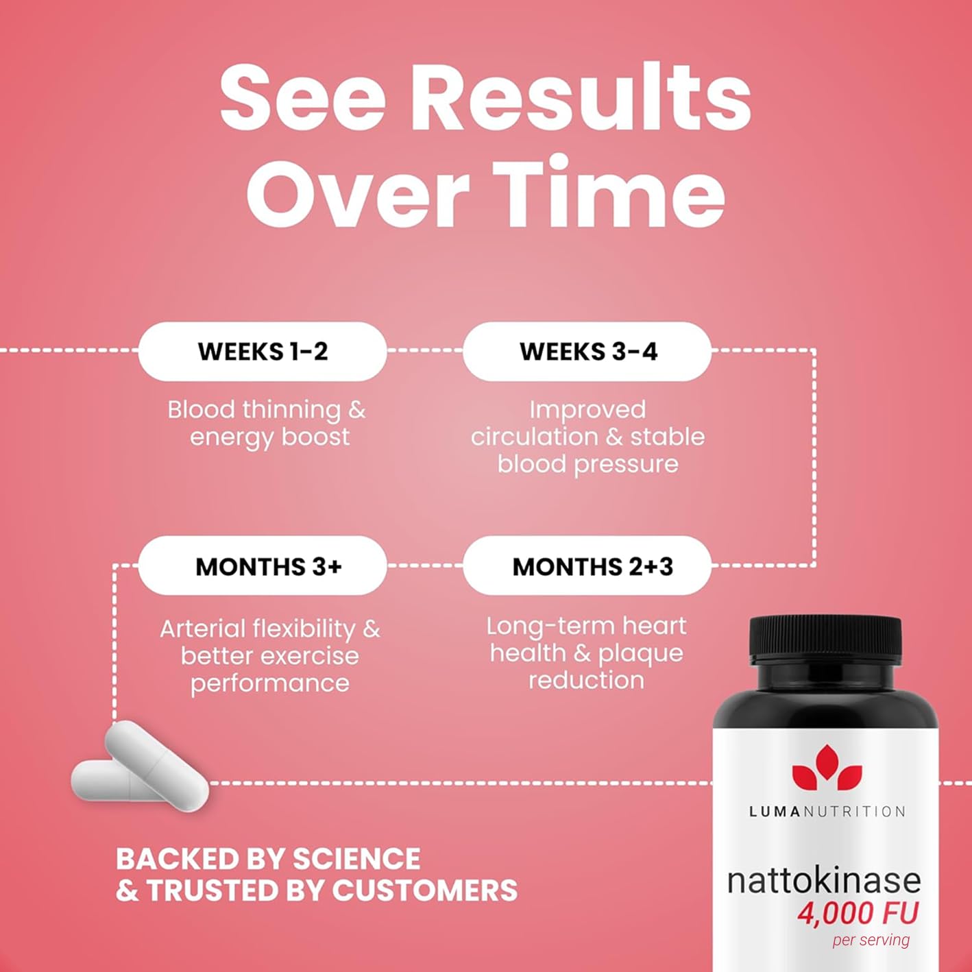 Luma Nutrition Nattokinase Supplement - Natto 4000 FU Per Serving, Premium Heart Health Support - Vegan & Gluten Free - 60 Capsules Luma Nutrition buy supplements canada