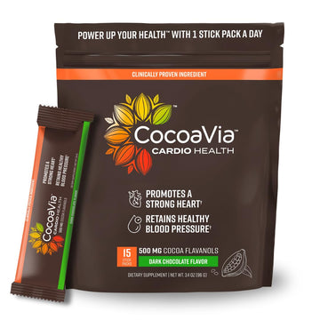 CocoaVia Cardio Health Cocoa Powder, 15 Single Serve Sticks, 500mg Cocoa Flavanols CocoaVia buy supplements canada