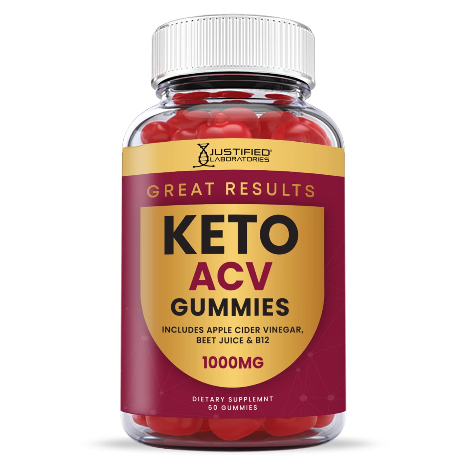 Justified Laboratories Great Results Keto ACV Gummies 1000MG with Pomegranate Juice Justified Laboratories buy supplements canada