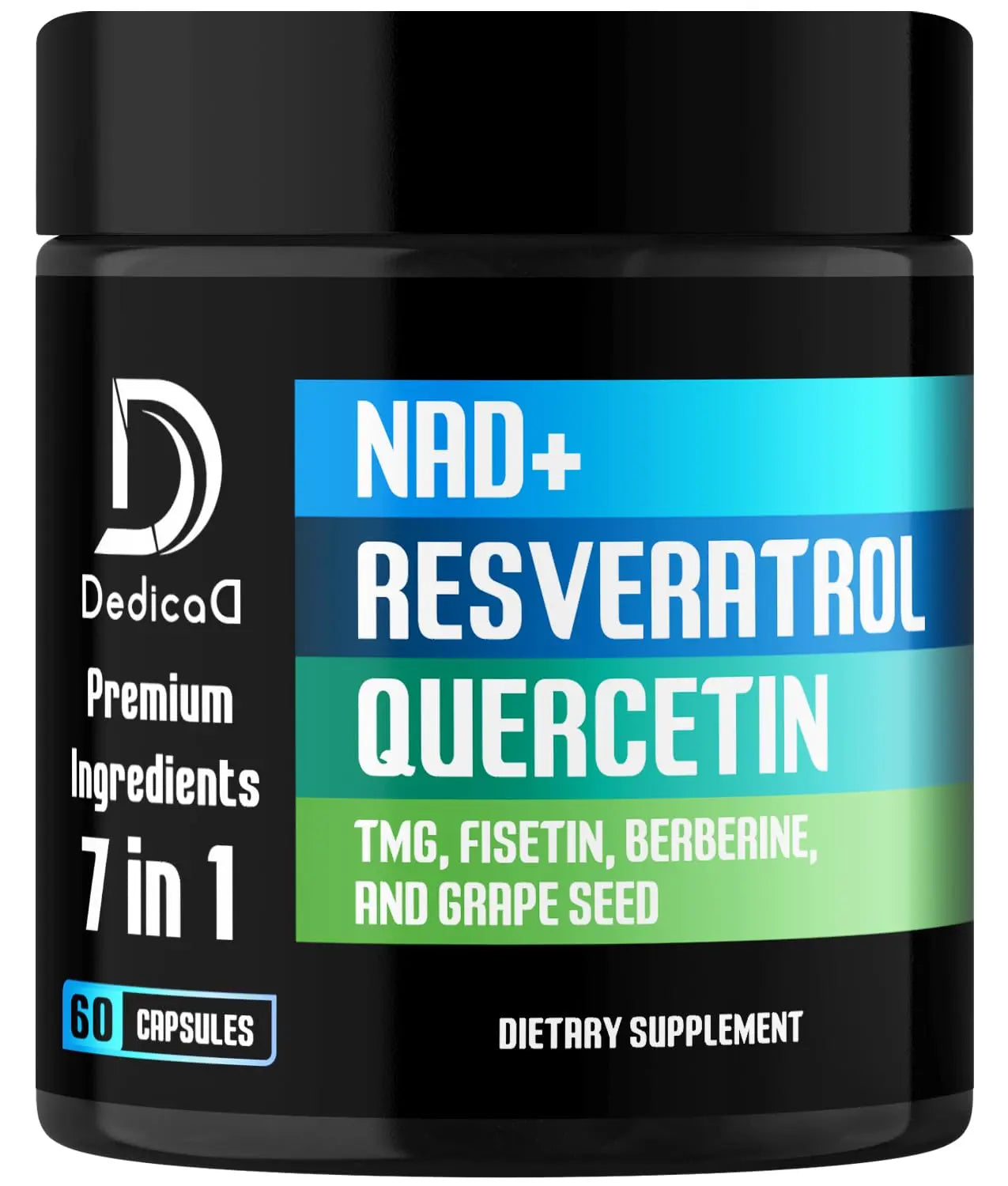 DEDICAD NAD.+ Supplement - Combined to Resveratrol, Quercetin, Berberine, Fisetin, TMG and Grape Seed - 60 Capsules DEDICAD buy supplements canada