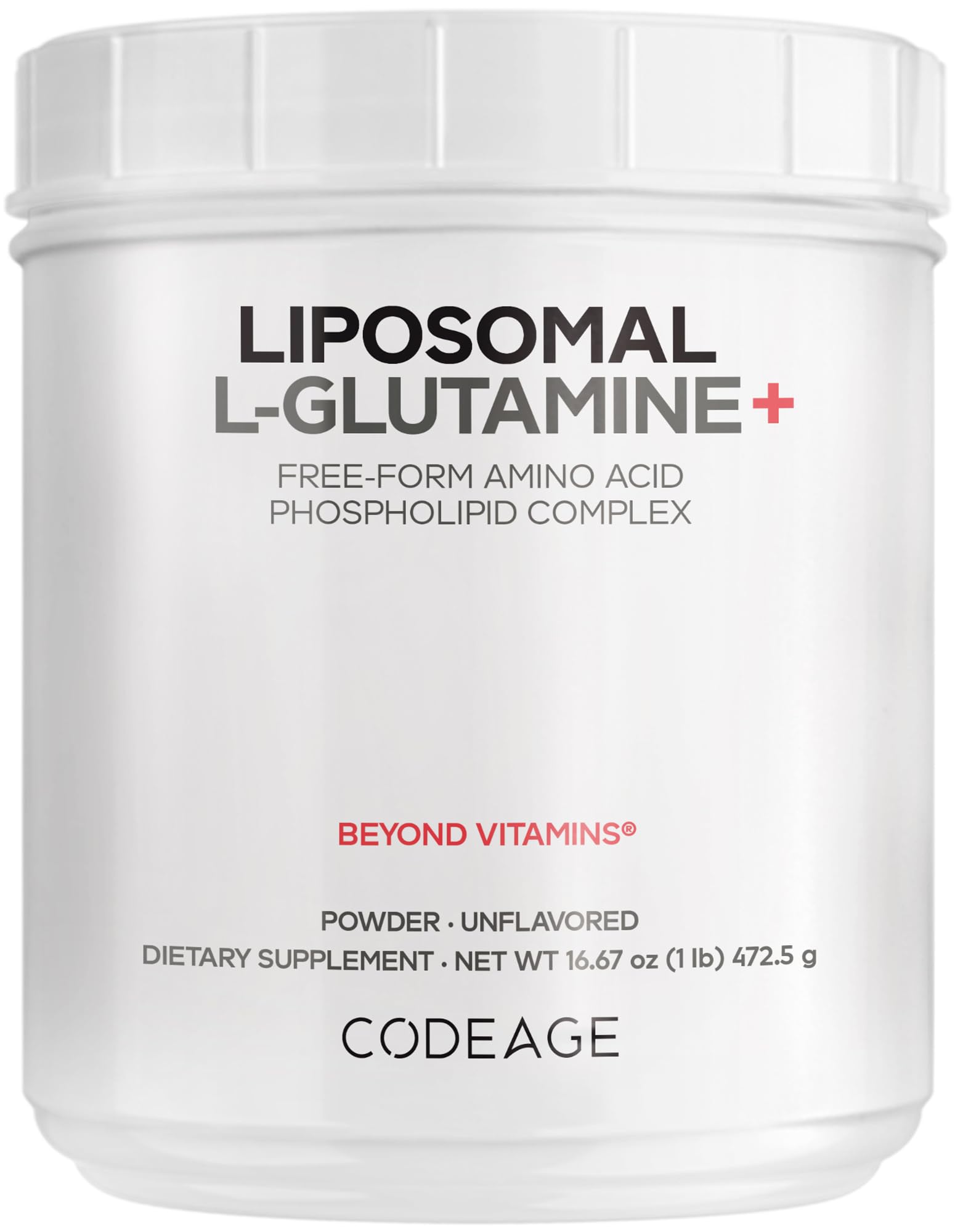 Codeage Liposomal L-Glutamine Powder - High-Potency L-Glutamine 5,000 mg per Serving - 3-Month Supply - Liposomal Delivery, Free-Form Amino Acid, Unflavored Glutamine - Non-GMO Gluten-Free - 16.67 oz Codeage buy supplements canada