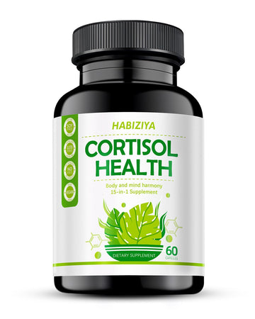 HABIZIYA Cortisol Manager Supplement for Women and Men Adrenal Support with Ashwagandha, Rhodiola Rosea, Holy Basil, Mood & Sleep Support - Non-GMO, Vegan Capsules (60 Count) HABIZIYA buy supplements canada