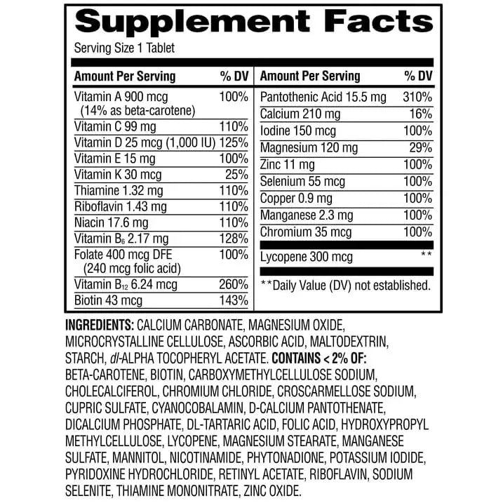 AGILIPET Equate One Daily Men's Multivitamin Multimineral Supplement Tablets, 100 Count Sticker AGILIPET buy supplements canada