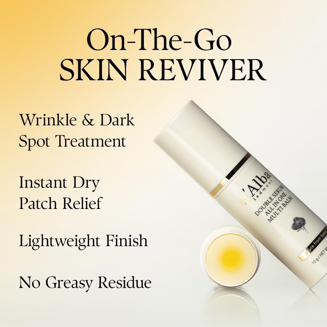 d'alba Piedmont White Truffle Double Serum All-in-one Multi Balm, Stick Balm, Vegan Skincare with Vitamin C and Vegan Collagen d'alba Piedmont buy supplements canada