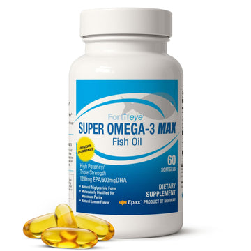 Super Max Omega-3 Fish Oil 2400 mg 30 Days, 60 Capsules - High Potency Fish Oil Omega 3 Supplements for Women & Men, Triglyceride Form with EPA and DHA Supplements No Fishy After Taste Lemon Flavor Fortifeye Vitamins buy supplements canada