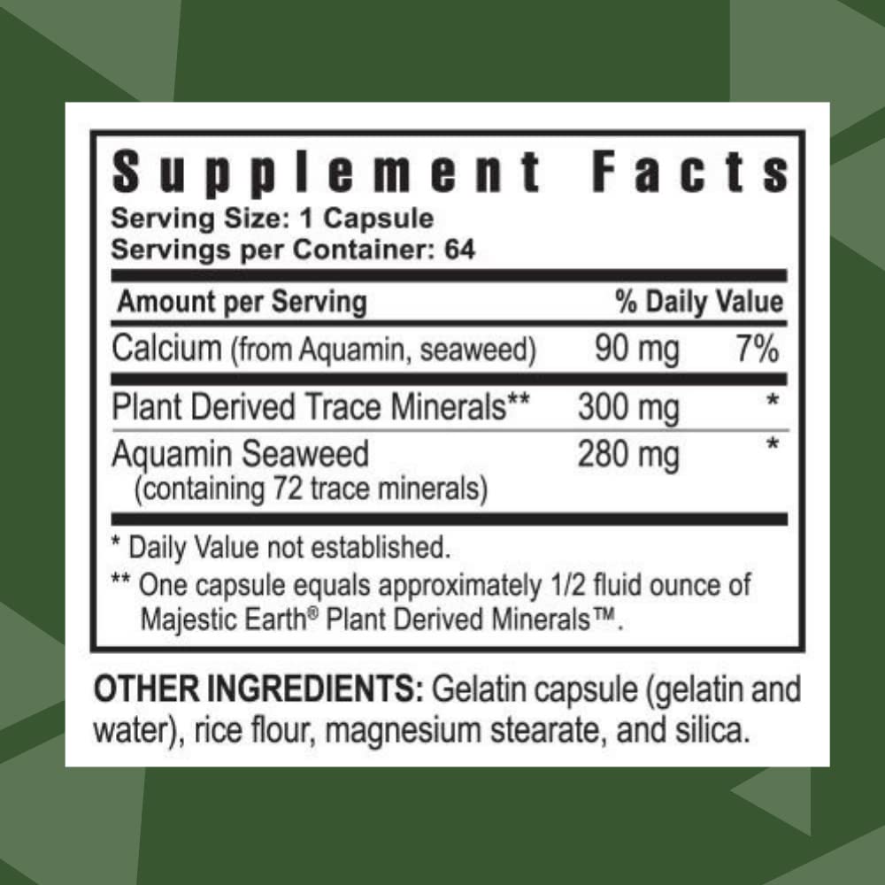 Youngevity Ultimate Mineral Caps™ - 70+ Essential Full Spectrum Trace Minerals - Nutrient-Dense, Derived from Humic & Aquamin Seaweed (64 Capsule) Youngevity buy supplements canada