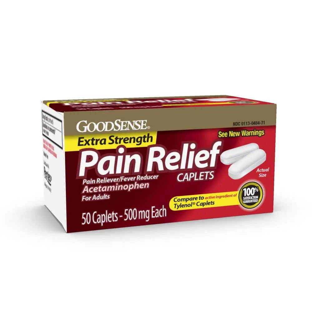 GoodSense Extra Strength 500mg Acetaminophen Caplets 50 Count & Nexcare Flexible Clear 1 Inch x 10 Yard Waterproof Transparent Tape 1 Roll GoodSense buy supplements canada