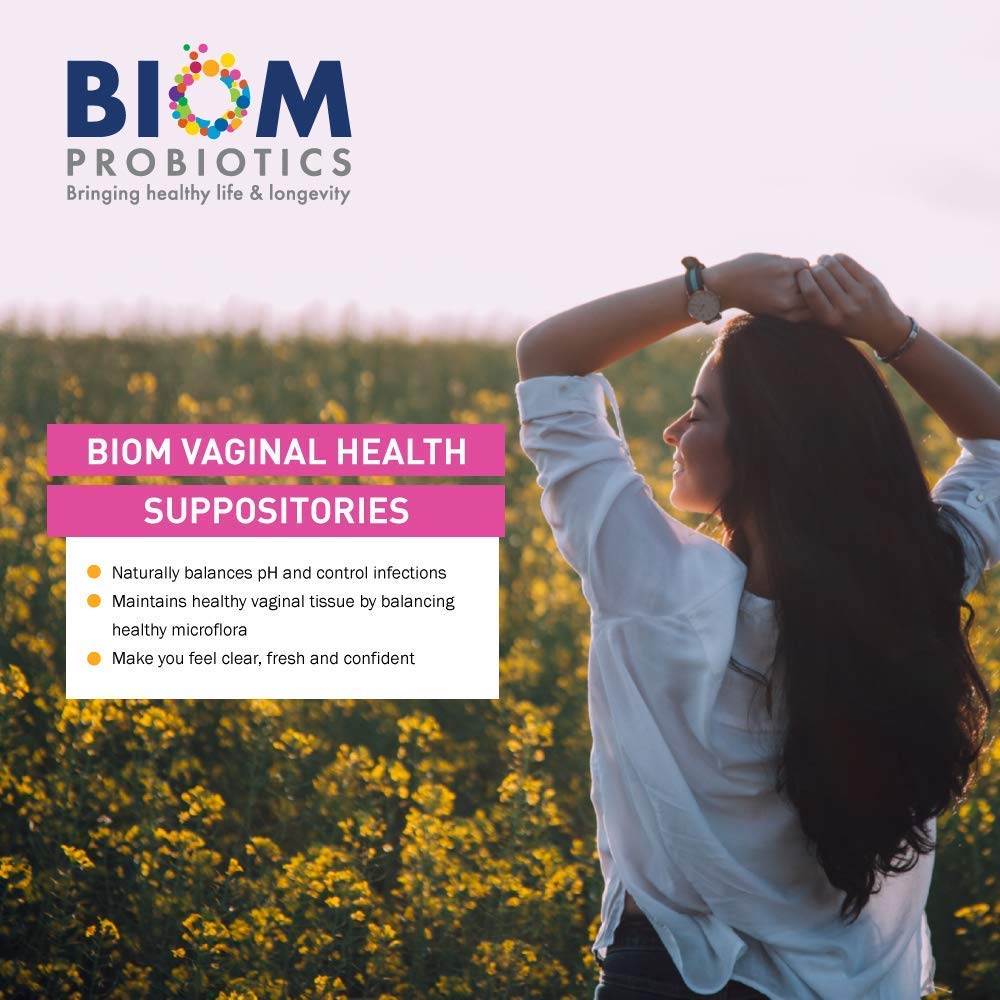 Biom Vaginal Probiotic Suppository: Natural Vaginal pH and Odor Control Regimen; Balance Biom Probiotics buy supplements canada