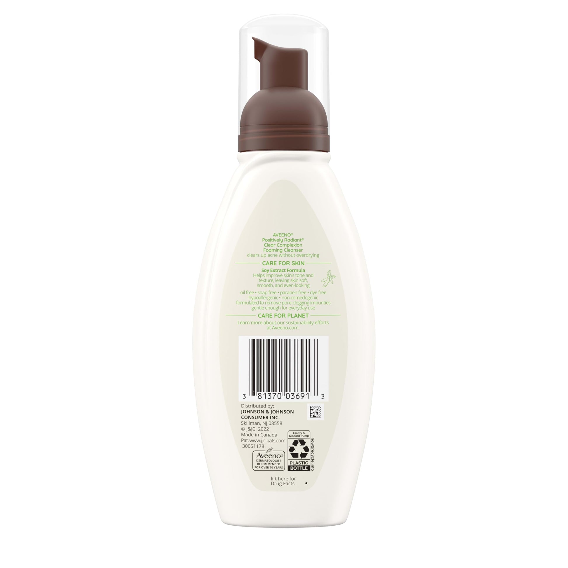 Aveeno Clear Complexion Foaming Oil-Free Facial Cleanser with Soy Extract & 0.5% Salicylic Acid, Acne Treatment Face Aveeno buy supplements canada