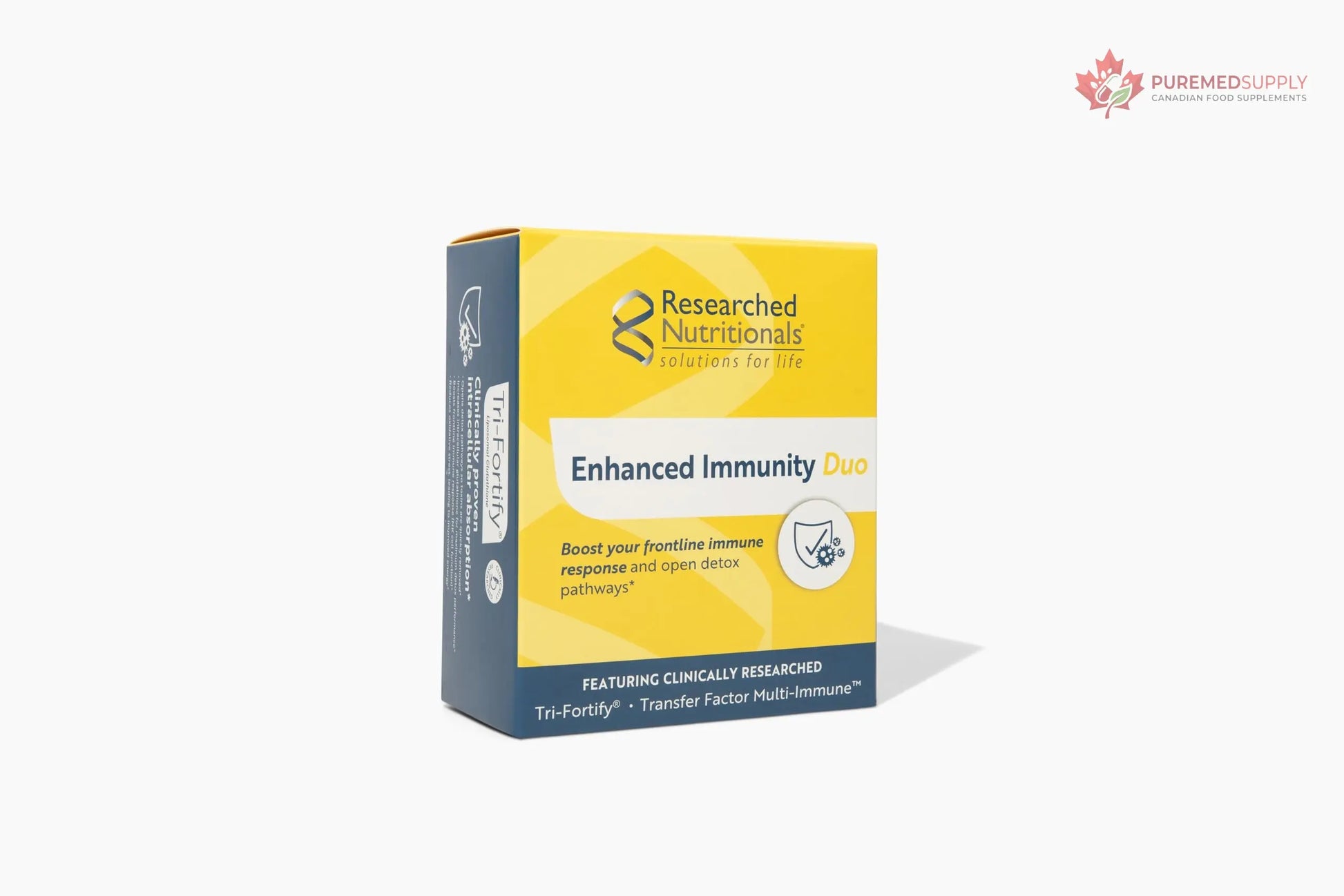 Researched Nutritionals Liposomal Glutathione (450mg) + Colostrum & Mushrooms Supplement for Immunity - Enhanced Immunity Duo - Tri-Fortify Watermelon + Transfer Factor Multi-Immune (2 Piece Set) Researched Nutritionals buy supplements canada