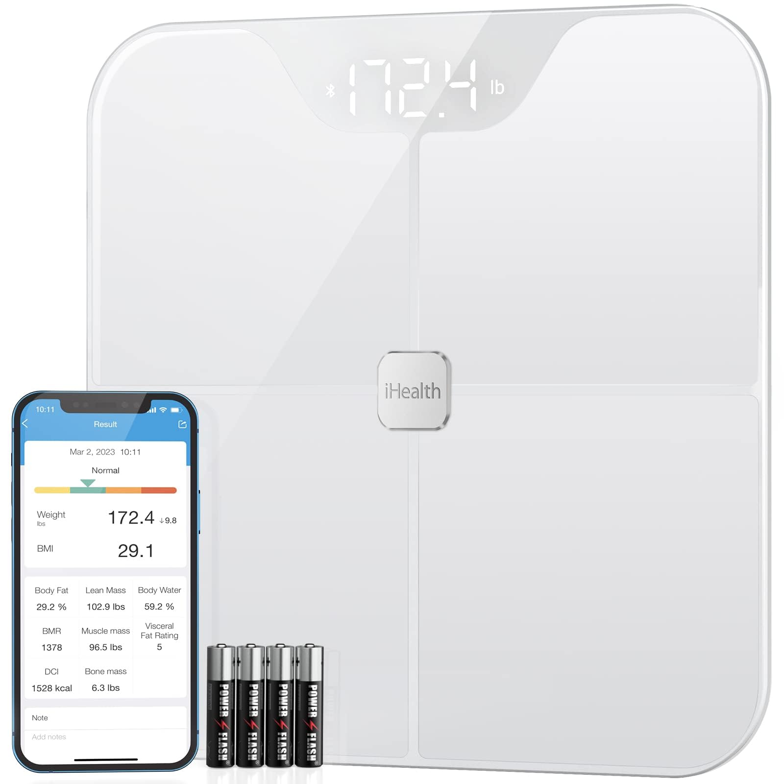 iHealth Nexus Smart Scale for Body Weight Bluetooth, Digital Bathroom Scale Body Fat and Muscle iHealth buy supplements canada