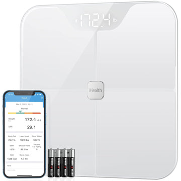 iHealth Nexus Smart Scale for Body Weight Bluetooth, Digital Bathroom Scale Body Fat and Muscle iHealth buy supplements canada