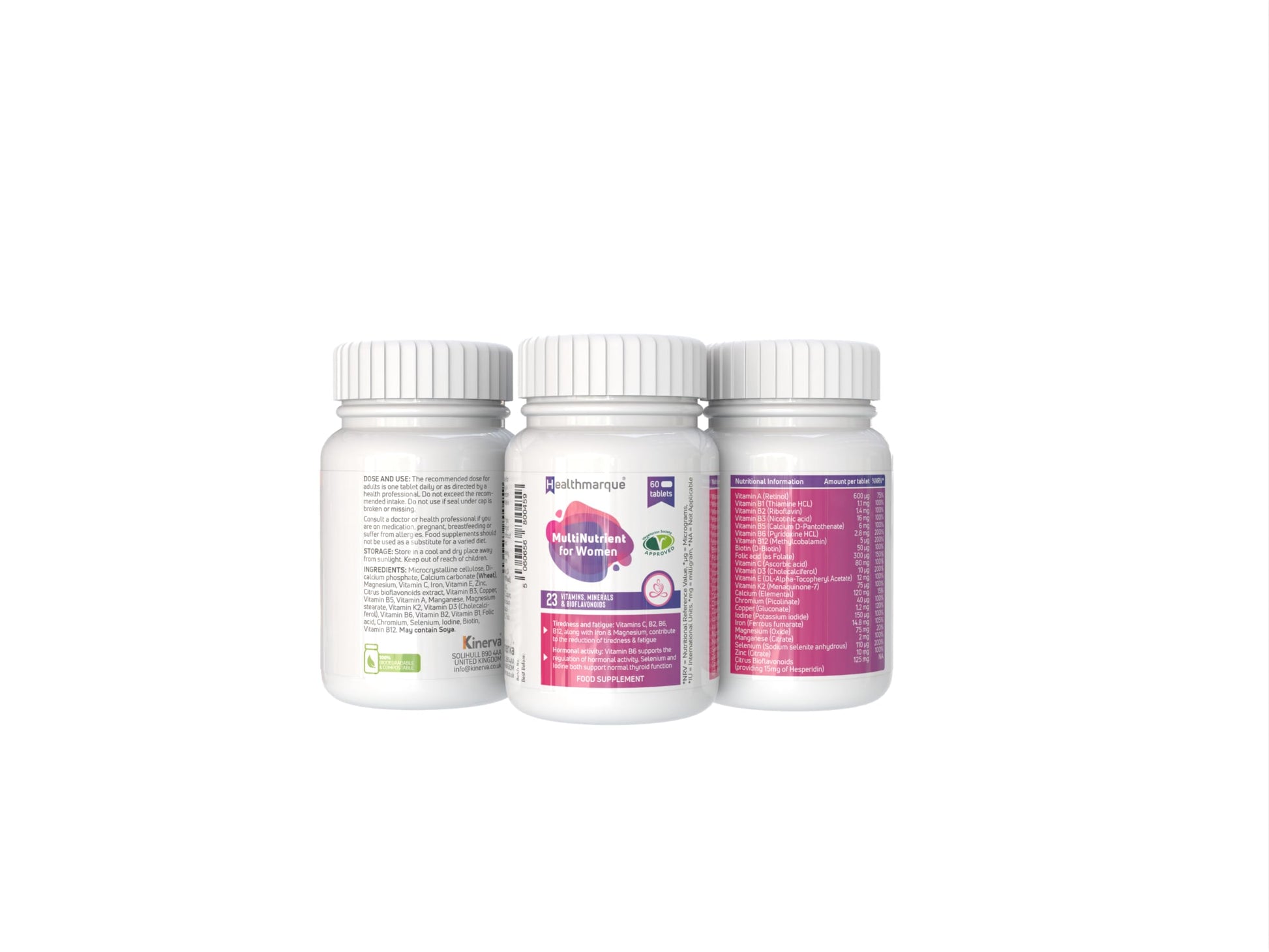 Premium Daily Multivitamin Tablets for Women - 23 Essential Vitamins, Minerals & Bioflavonoids Healthmarque buy supplements canada