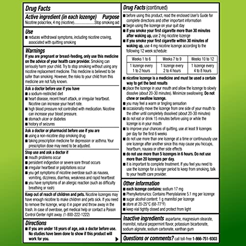 Amazon Basic Care Nicotine Polacrilex Lozenges, 4 mg, Mint Flavor Amazon Basic Care buy supplements canada