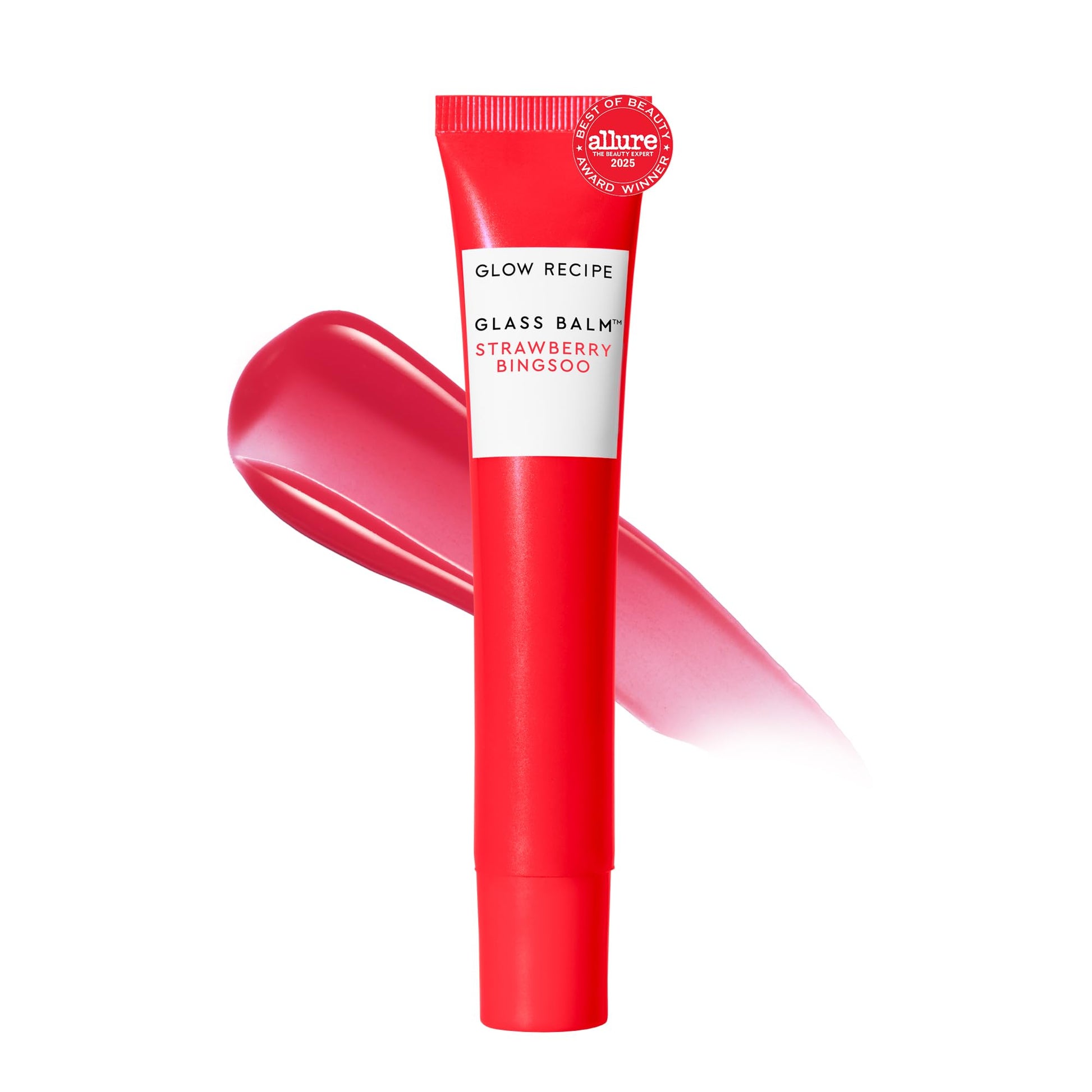 Glow Recipe Glass Balm Lip Treatment - 12Hr Hydrating Lip Balm & Moisturizer with Hyaluronic Acid to Smooth, Plump & Protect from Dryness - Sheer Pinky Red Tint, Strawberry Bingsoo (15 ml) Glow Recipe buy supplements canada