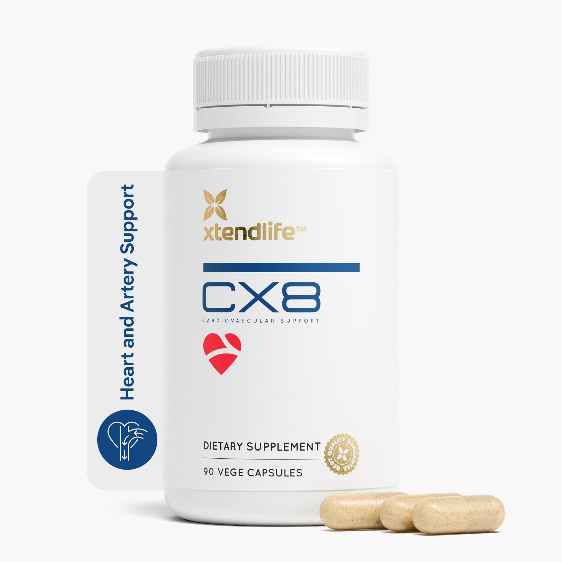 Xtendlife CX8 Heart Health Supplement for Cardiovascular Support, Circulation, and Arterial Health - with Vitamin K2 MK7, D3, Tocotrienols, and Sea Buckthorn-30 Day Supply Xtendlife buy supplements canada