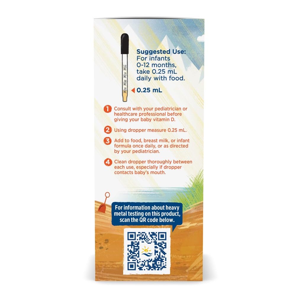 Nordic Naturals Baby’s Vitamin D3, Unflavored - 0.76 oz - 400 IU Vitamin D3 - Healthy Bones, Immune System Support, Normal Sleep Rhythms - Non-GMO, Certified Vegetarian - 90 Servings Nordic Naturals buy supplements canada