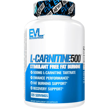 EVL L-Carnitine Supplement for Weight Loss Support - L carnitine 500mg Diet Pills Evlution buy supplements canada