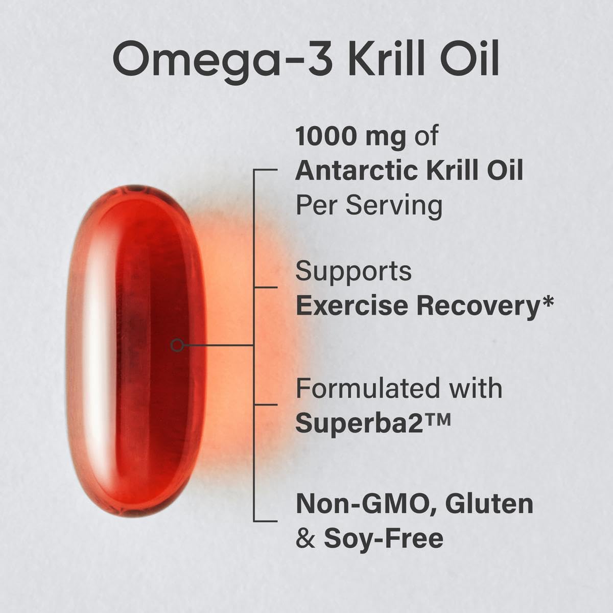 Sports Research® Omega-3 Krill Oil 1000mg - Pure Antarctic Superba Krill with Phospholipids, Choline & Astaxanthin - MSC Certified Sustainable · Non-GMO · Gluten Free - 60 Softgels Sports Research buy supplements canada