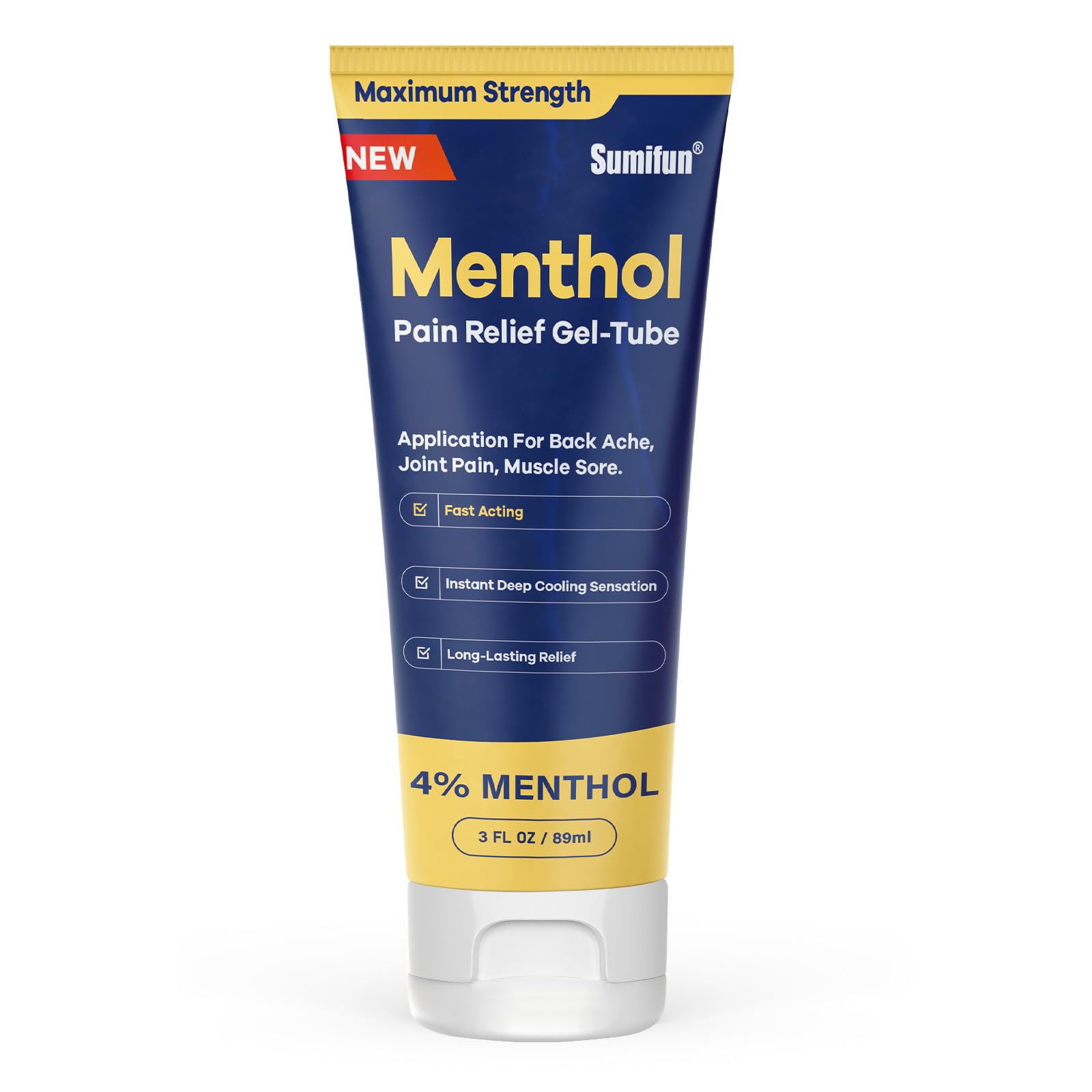 Sumifun Menthol Pain Relief Gel-Tube-3 FL OZ Tube (Pack of 1)- for Knee & Lower Back Pain Relief, Sore Muscle Relief, Neck Pain Relief, Shoulder Pain Relief Sumifun buy supplements canada