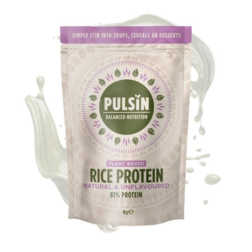 Pulsin - Natural & Unflavoured Vegan Rice Protein Powder - 1kg - 8.1g Protein, 0.4g Carbs, 43 Kcal Per Serving Pulsin buy supplements canada