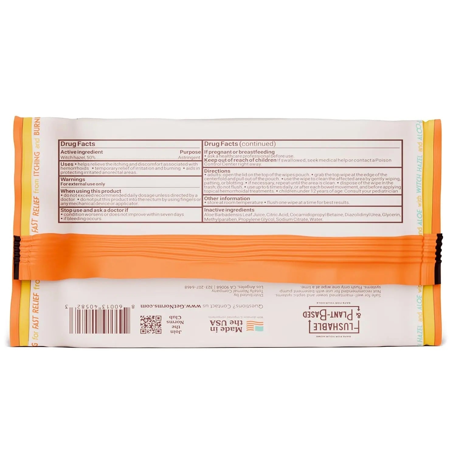 Norms Medicated Hemorrhoid Wipes with Witch Hazel and Aloe, Soothing Flushable Wipes for Itching, Burning & Swelling Relief, Hypoallergenic & Fragrance Free - 48ct (Pack of 3) Norms buy supplements canada