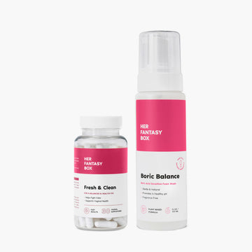 Her Fantasy Box | Fresh & Clean Kit - Boric Acid Vaginal Wash & Suppository Duo for Ultimate Freshness & Balance Her Fantasy Box buy supplements canada