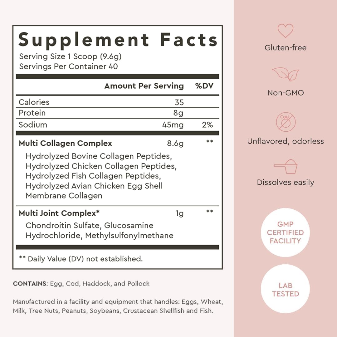 Alaya Multi Collagen Powder - Type I, II, III, V, X Hydrolyzed Collagen Peptides Protein Powder Supplement with MSM Alaya Naturals buy supplements canada