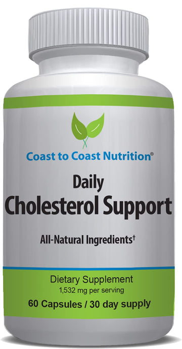 Coast to Coast Nutrition Cholesterol Support Supplement - Support Cardiovascular & Artery Performance, Target Bad LDL Levels & Plaque Calcium Buld-Up - Promote Circulation & Blood Flow - 60 Capsules Coast to Coast Nutrition buy supplements canada